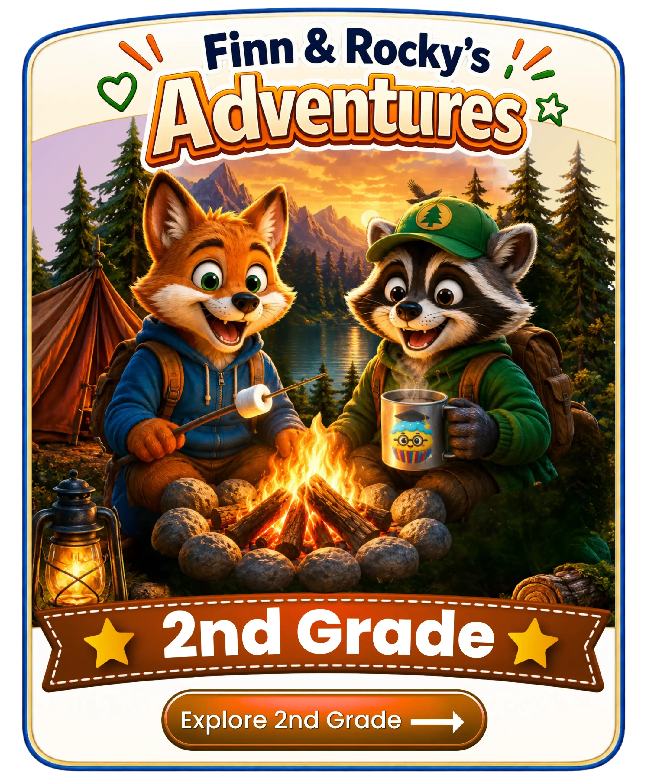 Finn and Rocky's Adventures — Entering 2nd Grade summer reading program