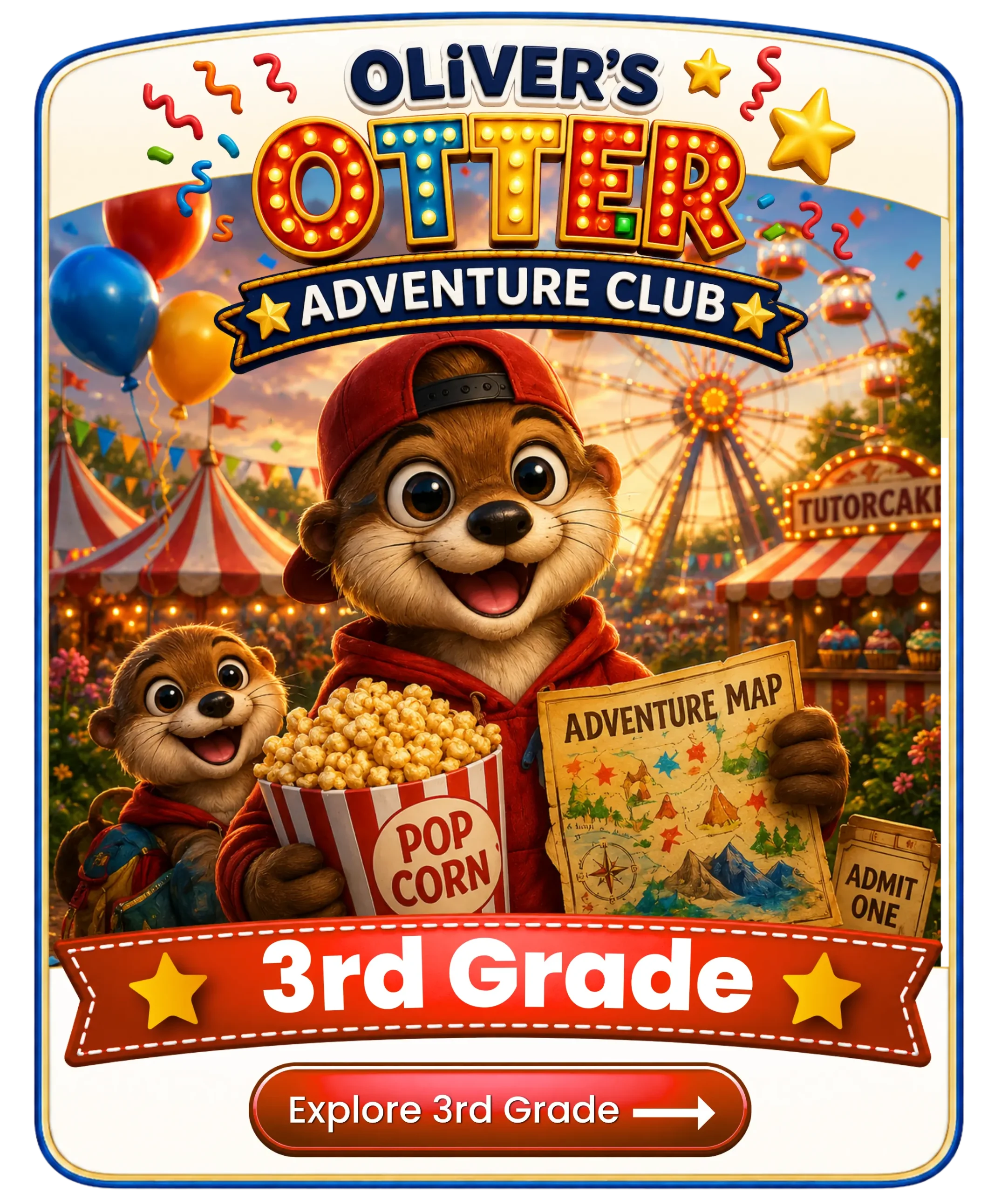Oliver's Otter Adventure Club — Entering 3rd Grade summer reading program