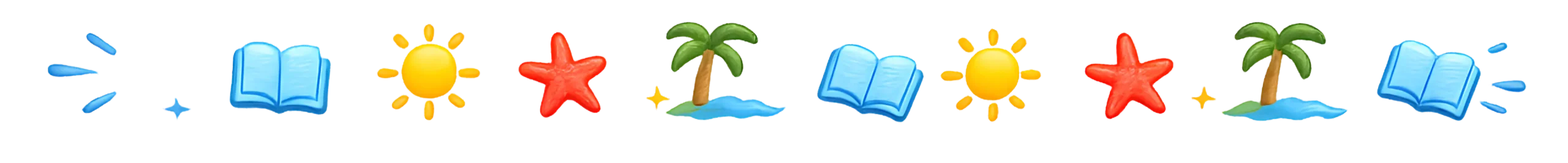 Summer reading icons